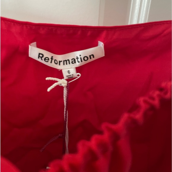 NWT Reformation Annalise Dress in Cherry - Picture 9 of 11